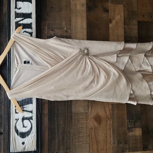 Tadashi Evening Gown, Champagne color, size 6 - Picture 2 of 6